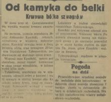 Krwawa bójka szwagrów, 1936