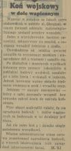 Koń  w dole, 1936