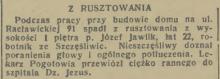 Z rusztowania, 1936