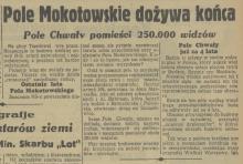 Pole chwały, 1936