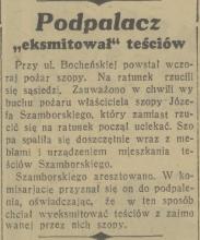 Podpalacz, 1936