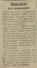 Mokotów bez tramwajów, 1936