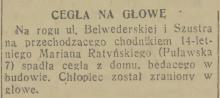 Na rogu Belwederskiej i Szustra, 1936