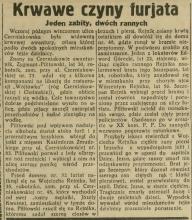 Krwawe czyny furjata, 1936