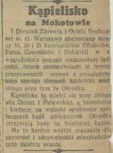 Kąpielisko, 1936