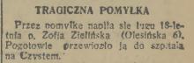 Tragiczna pomyłka, 1937