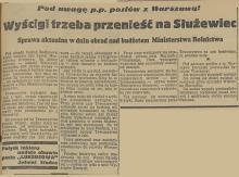 Wyścigi trzeba przenieść, 1937