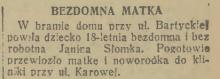 Bezdomna matka, 1937