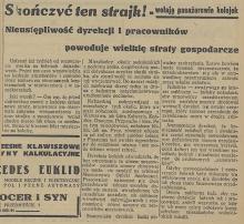 Skończyć strajk, 1937