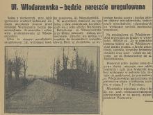 Włodarzewska będzie uregulowana, 1937