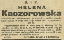 Helena Kaczorowska, 1937