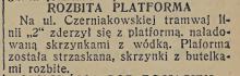 Rozbita platforma, 1937