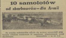 Samoloty od skarbowców, 1937