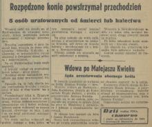 Rozpędzone konie, 1937