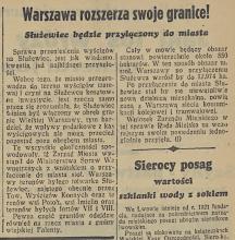 Służewiec będzie przyłączony, 1937