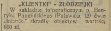 Klientki złodziejki, 1937