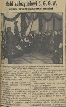 Hołd założycielowi, 1937
