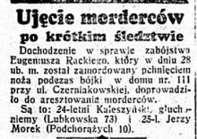 Ujęcie morderców, 1937