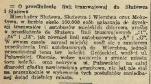 Przedlużenie linii, 1937