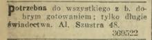 Tylko długie świadectwa, 1938