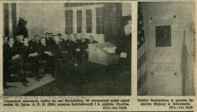 Odsłonięcie tablicy, 1938