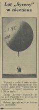 Lot Syreny, 1938