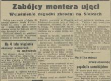 Zabójcy ujęci, 1938