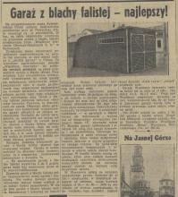 Garaż z blachy, 1938