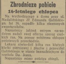 Zbrodnicze pobicie, 1938