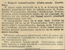 Bolączki komunikacyjne. Sadyba. 1938.