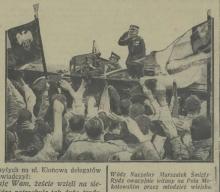 Młodzież wiejska  wita, 1938