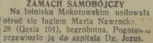 Zamach samobójczy, 1938