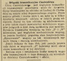 Bolączki komunikacyjne, 1938
