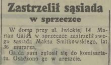 Zastrzelił sąsiada 1938