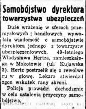 Samobójstwo dyrektora, 1938