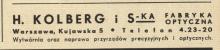 H. Kolberg i S-ka, 1938