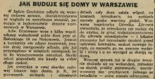 Jak buduje się domy, 1939