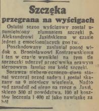 Szczęka przegrana, 1939