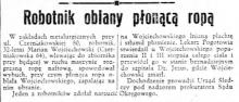Robotnik oblany ropą, 1939