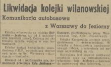 Likwidacja kolejki, 1939