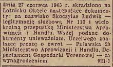 Na lotnisku już kradną, 1945