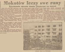 Mokotów leczy rany, 1945