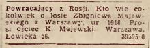 Powracający z Rosji, 1947