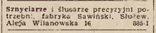 Sznyciarze potrzebni, 1947