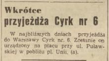 Cyrk nr 6, 1953