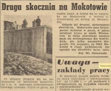 Druga skocznia, 1958
