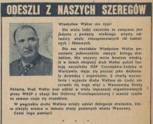 Walter nie żyje, 1959