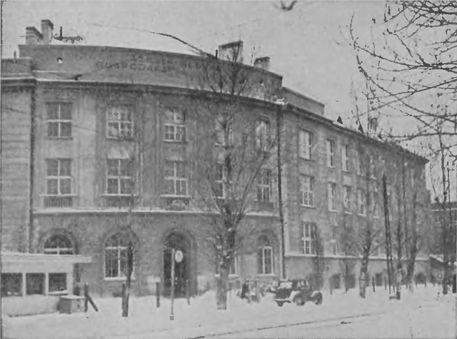 Rakowiecka, SGGW zimą, 1947 Rakowiecka, SGGW zimą, 1947