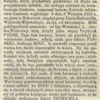 Jeszcze jeden przybytek Pański Jeszcze jeden przybytek Pański. Budowa kościoła mokotowskiego. 1856