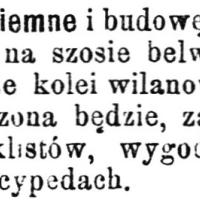Droga dla cyklistów Droga dla cyklistów, 1891